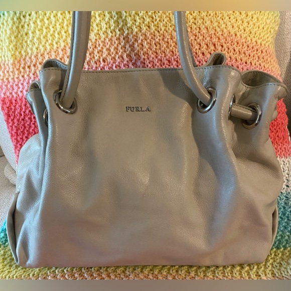 Furla Handbags - Furla Taupe Leather Top Handle Bag. Excellent used condition. Preloved